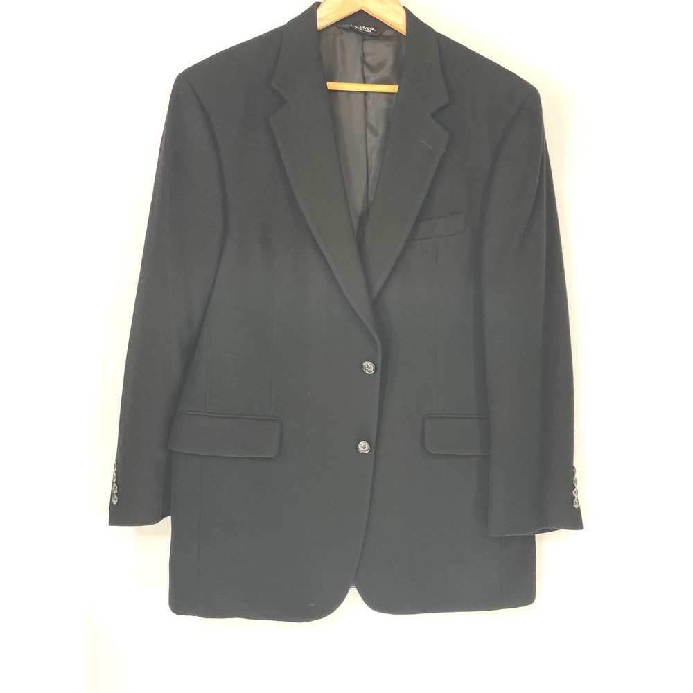 Jos. A. Bank‎ Mens Blazer 41 Reg Sport Coat Black 100% Camel Hair Preppy